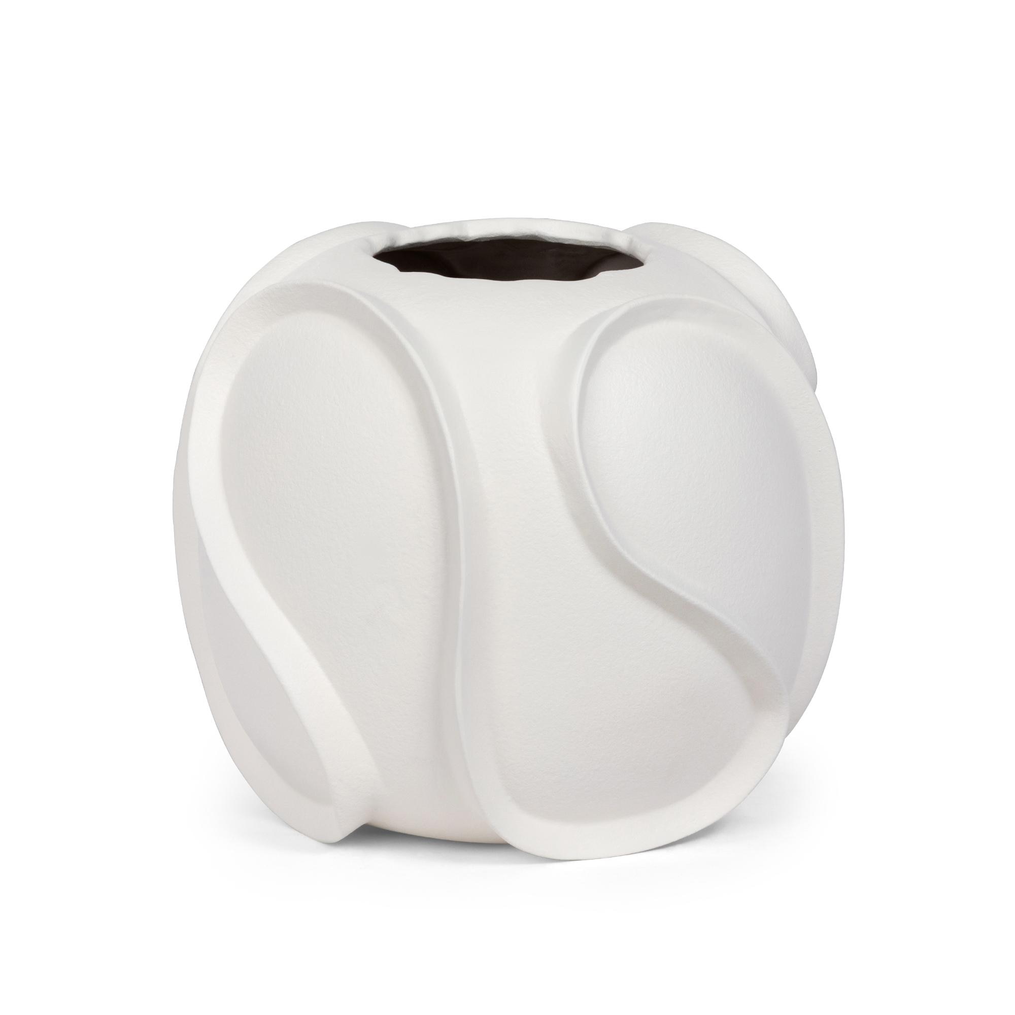 Wave Vase, Small, Matte White