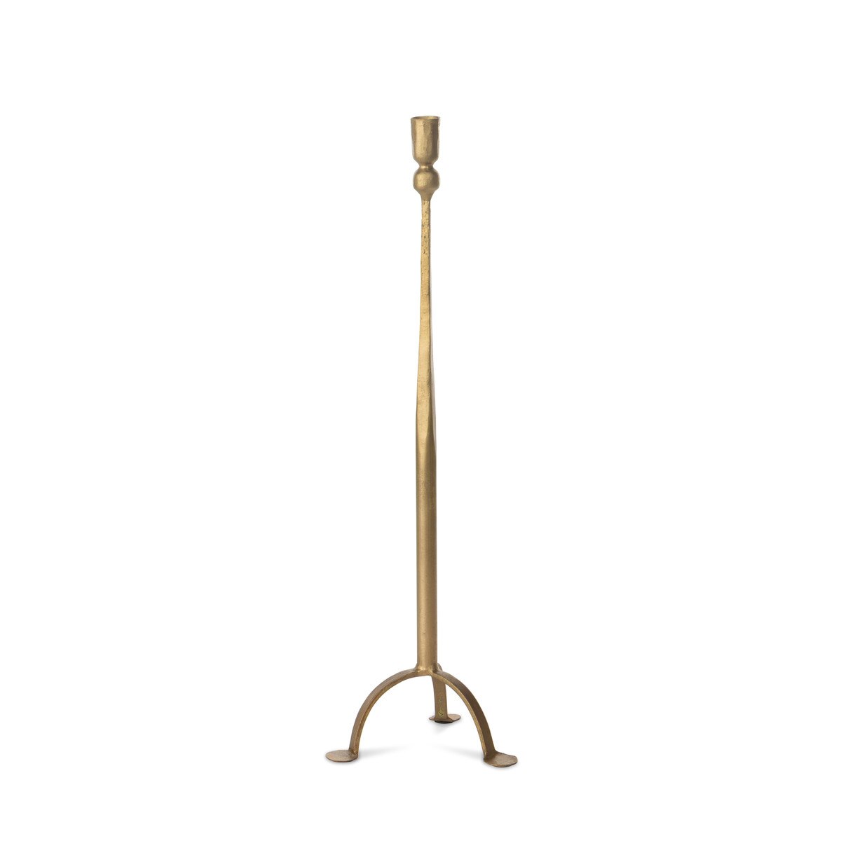 Antique Gold Iron Candlestick, 23″