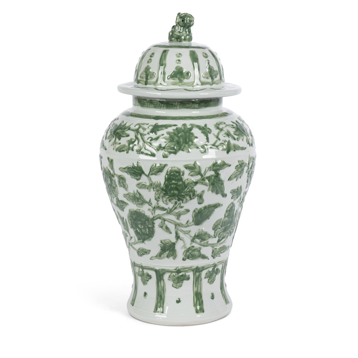 Embossed Floral Ginger Jar