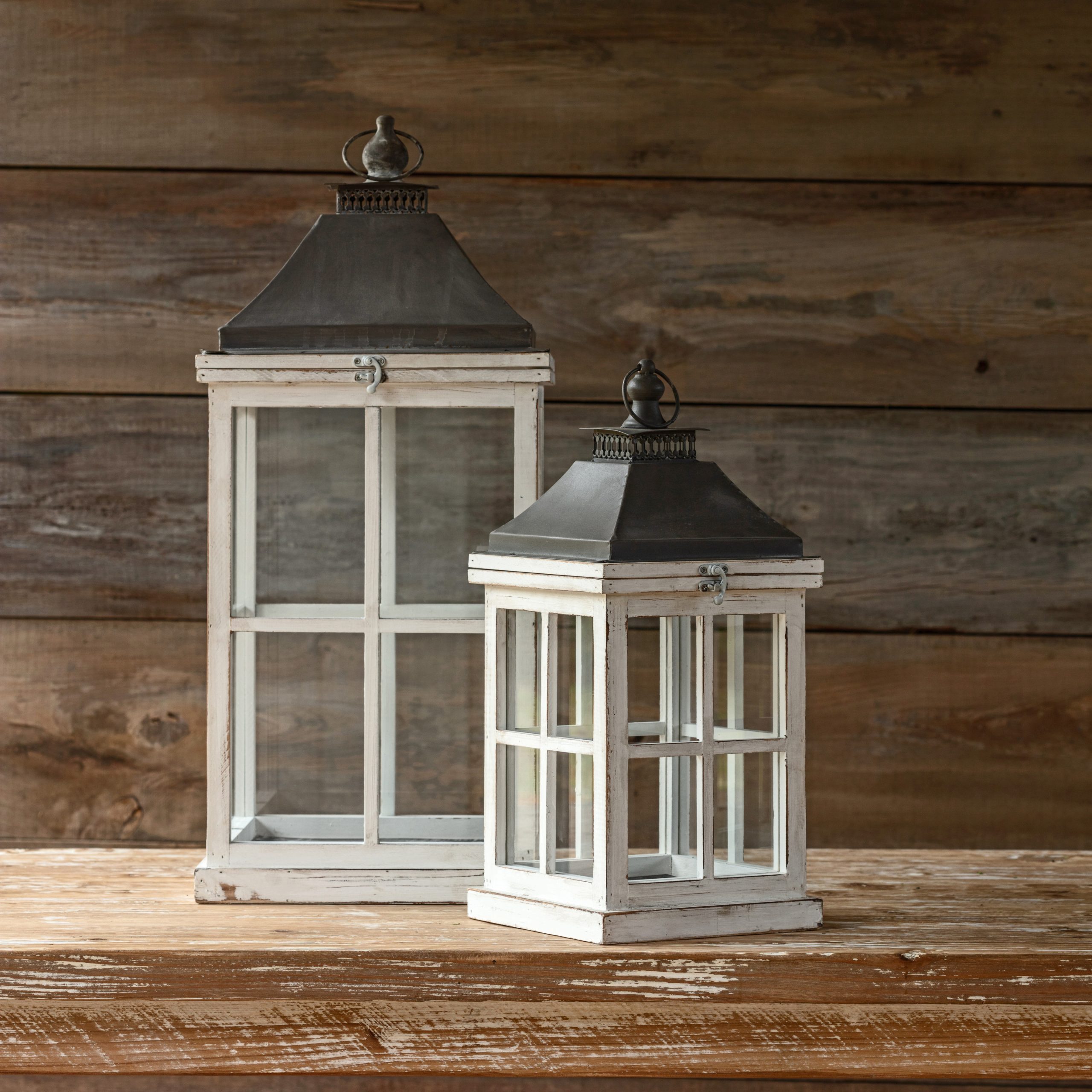 Jardin Blanc Lantern, Set of 2